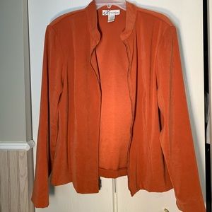 Dressbarn orange zip up jacket